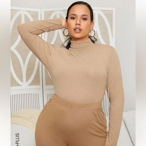 Shein tan long sleeve turtle neck shirt